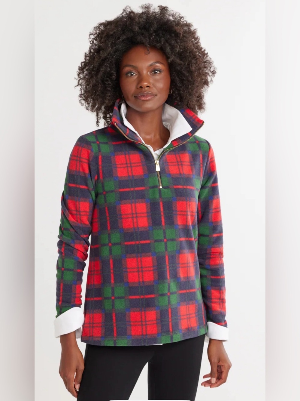 Dudley Stephens the Manchester pullover in festive Tartan size L
